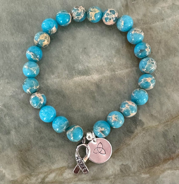 "Knot this Time"  Cervical Cancer Support Bracelet for Mary