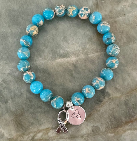 "Knot this Time"  Cervical Cancer Bracelet for Mary