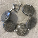 Petoskey Stone Statement Bracelet