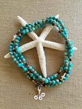 "Suzanne" African Turquoise Wrap Bracelet