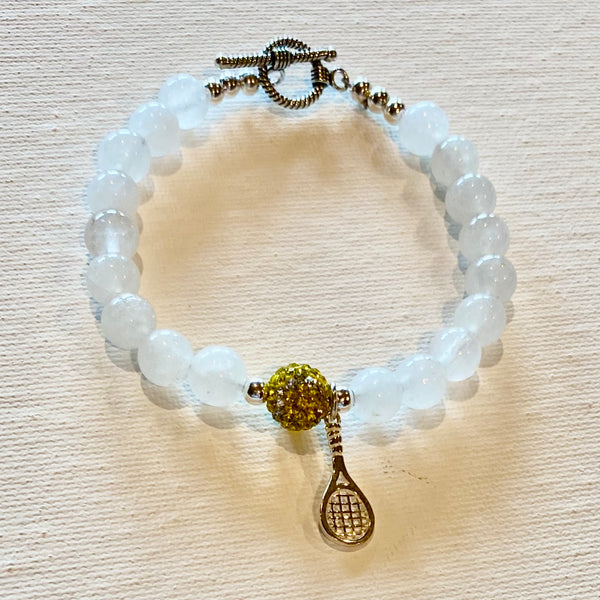 Faith & Family Moonstone Toggle Tennis Bracelet