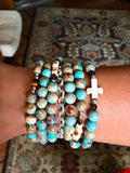 "Suzanne" African Turquoise Wrap Bracelet