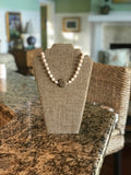 Petoskey Stone & Pearl Necklace